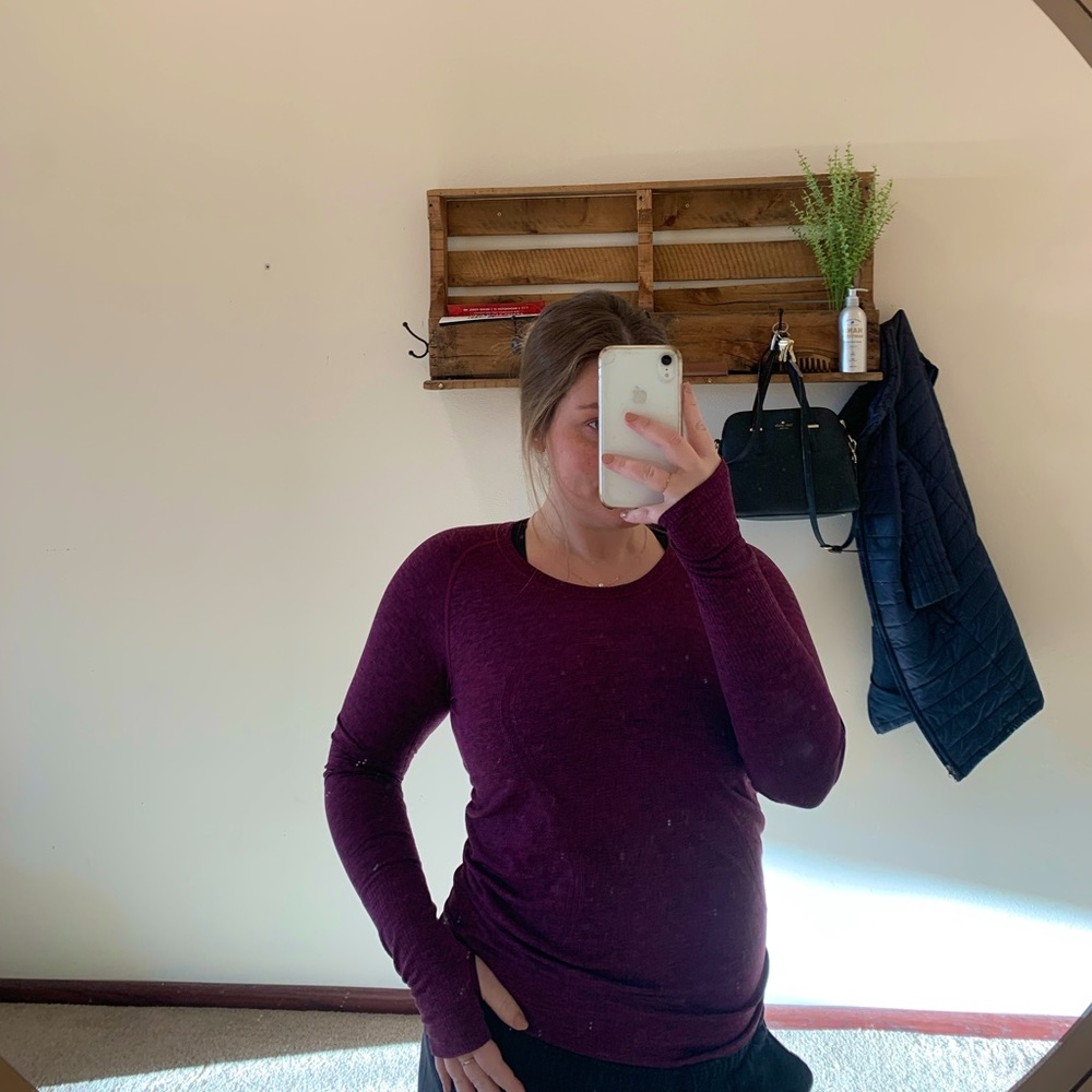 Purple/black Swiftly Tech Lululemon long sleeve